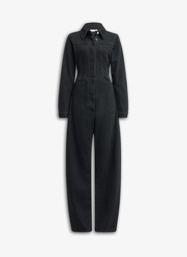 Black DENIM JUMPSUIT Product Image