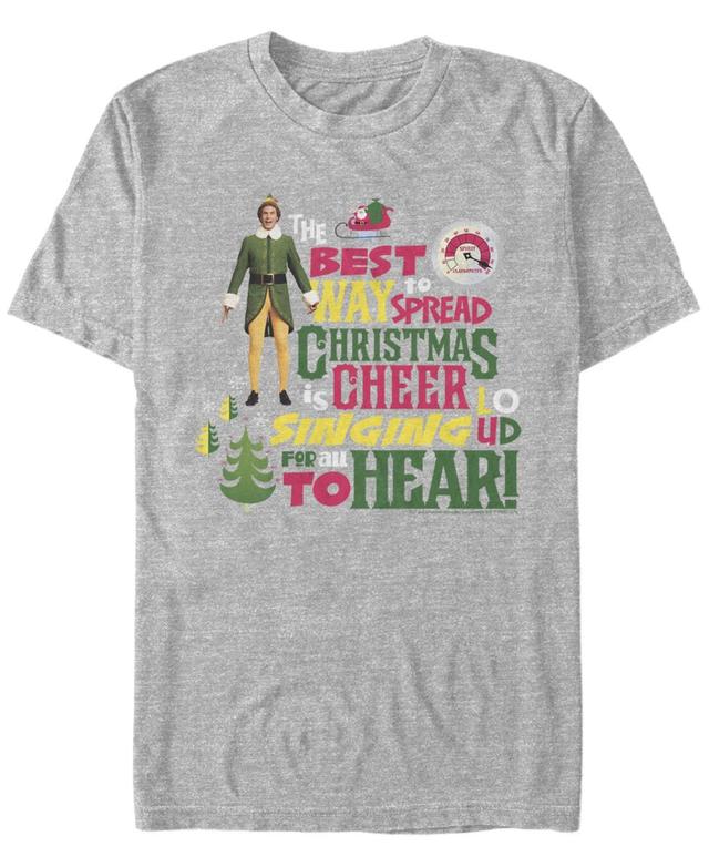 Mens Elf Sing Cheer Short Sleeve T-shirt Product Image