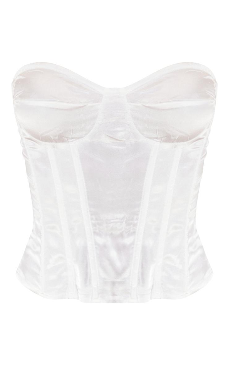 White Satin Corset Product Image