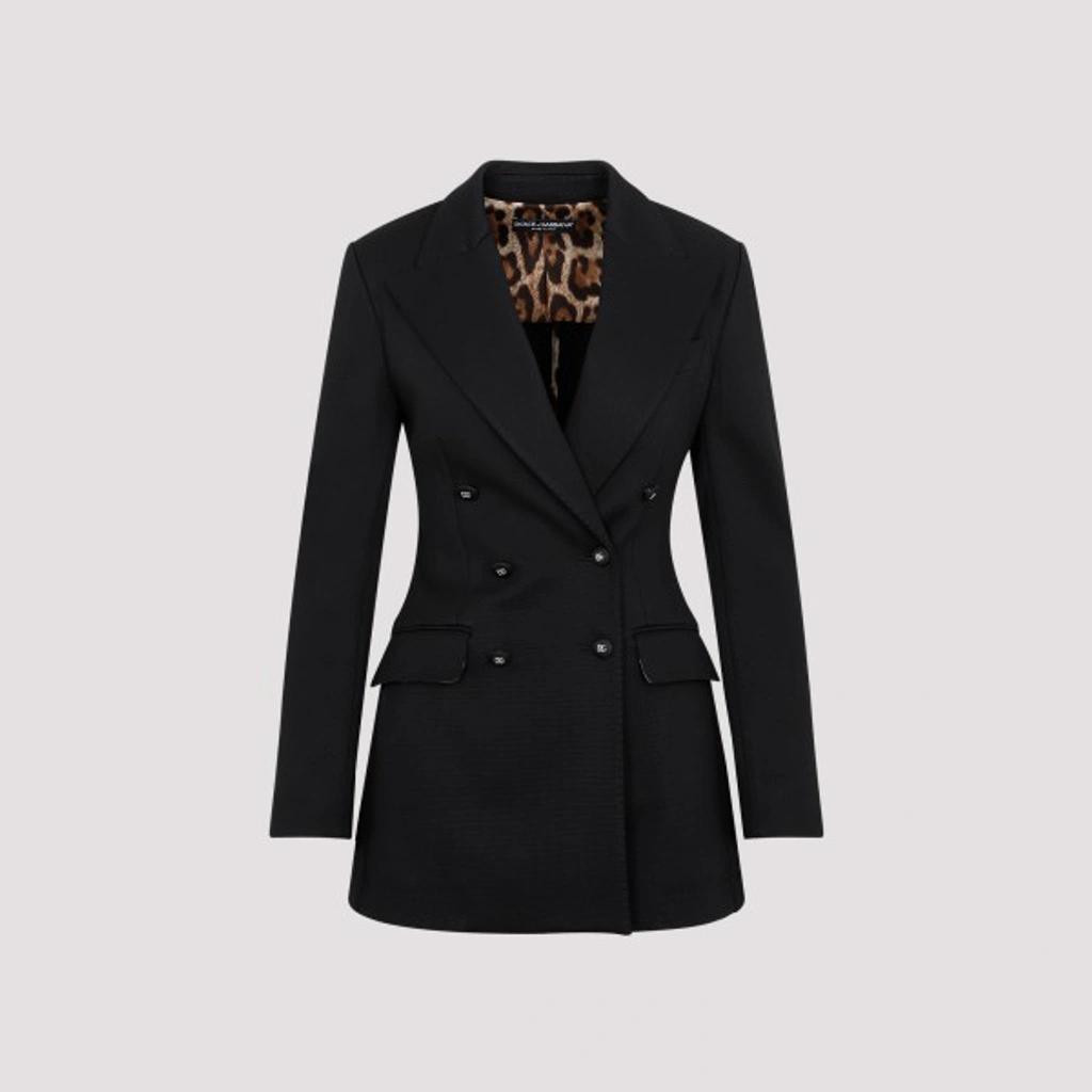 DOLCE & GABBANA Turlington Jacket In Milano Stitch In Black Product Image