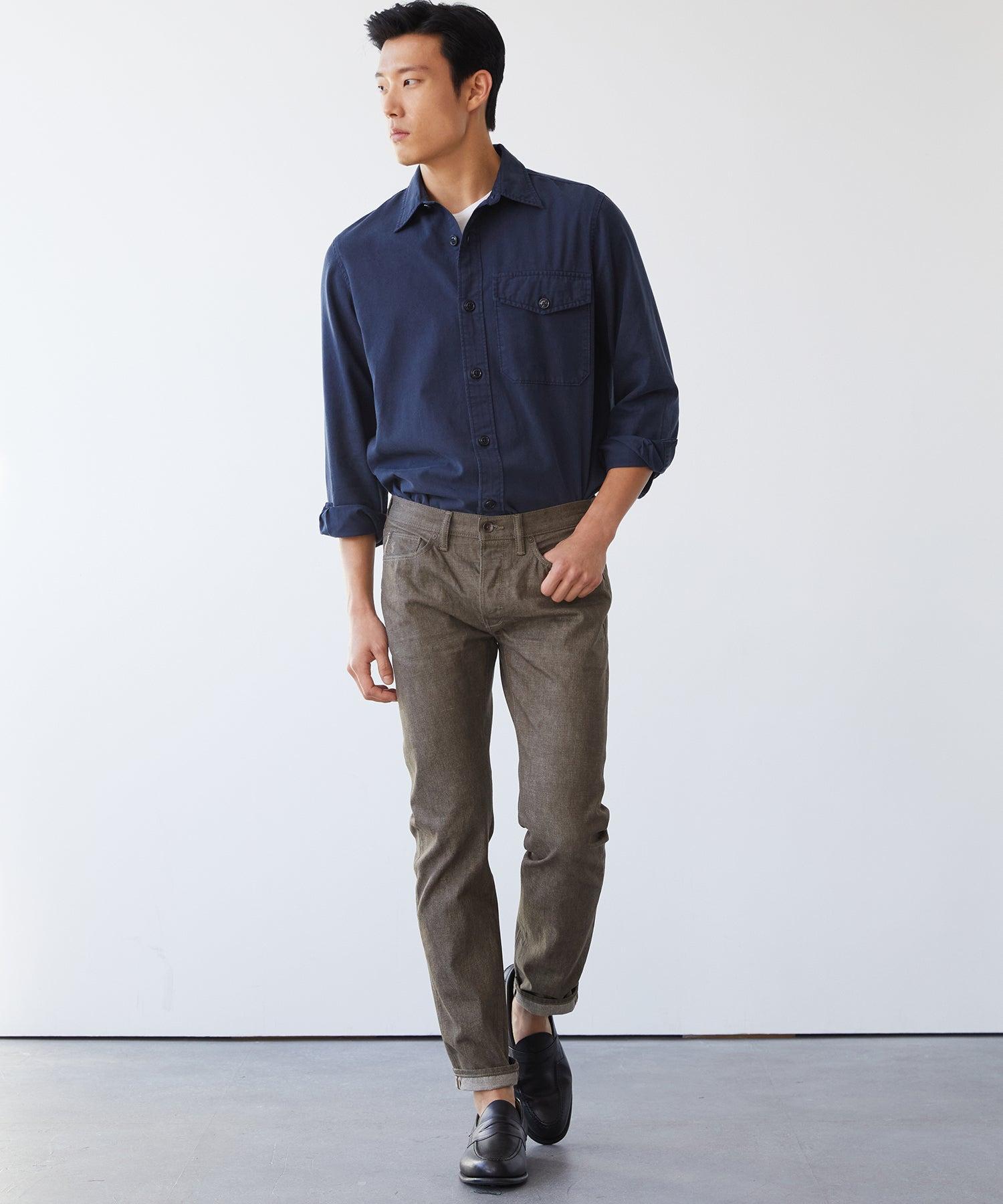 Slim Lightweight Japanese Selvedge Jean in Whiskey Product Image