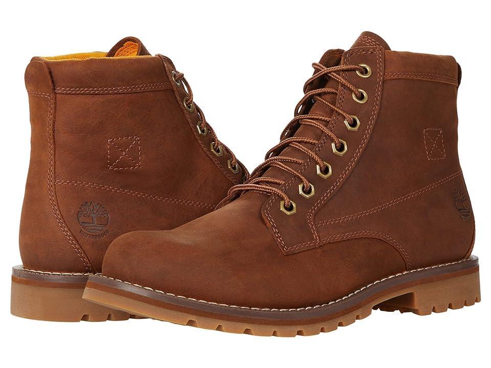 Timberland Redwood Falls Plain Toe Waterproof Boot (Rust Full Grain) Men's Boots Product Image