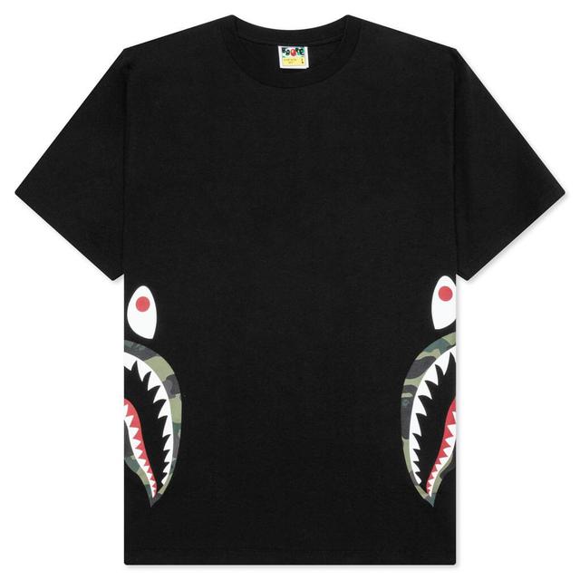 1st Camo Side Shark Tee - Black/Green Male Product Image