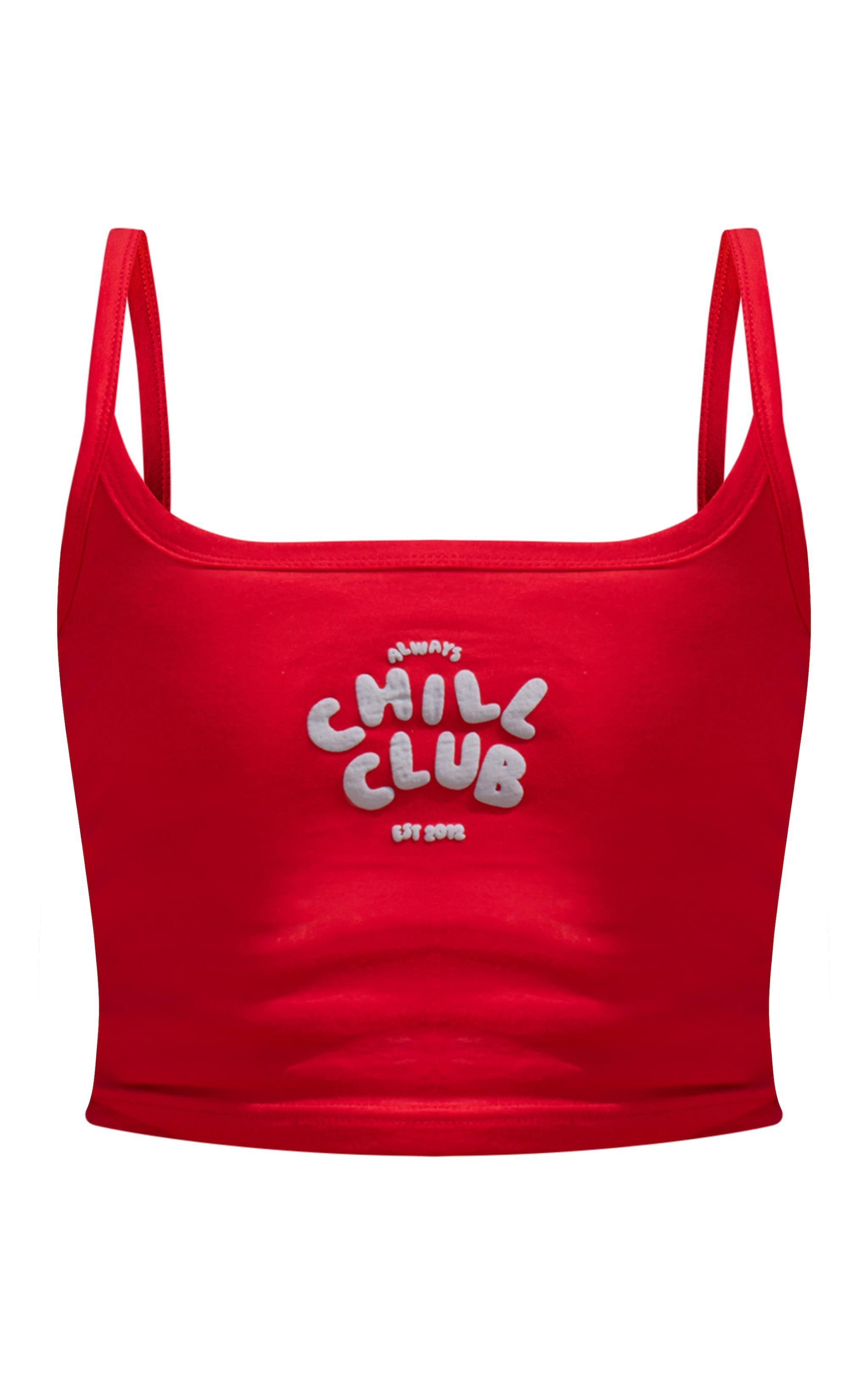 Ruby Red Chill Club Puff Print Cotton Cami Top Product Image