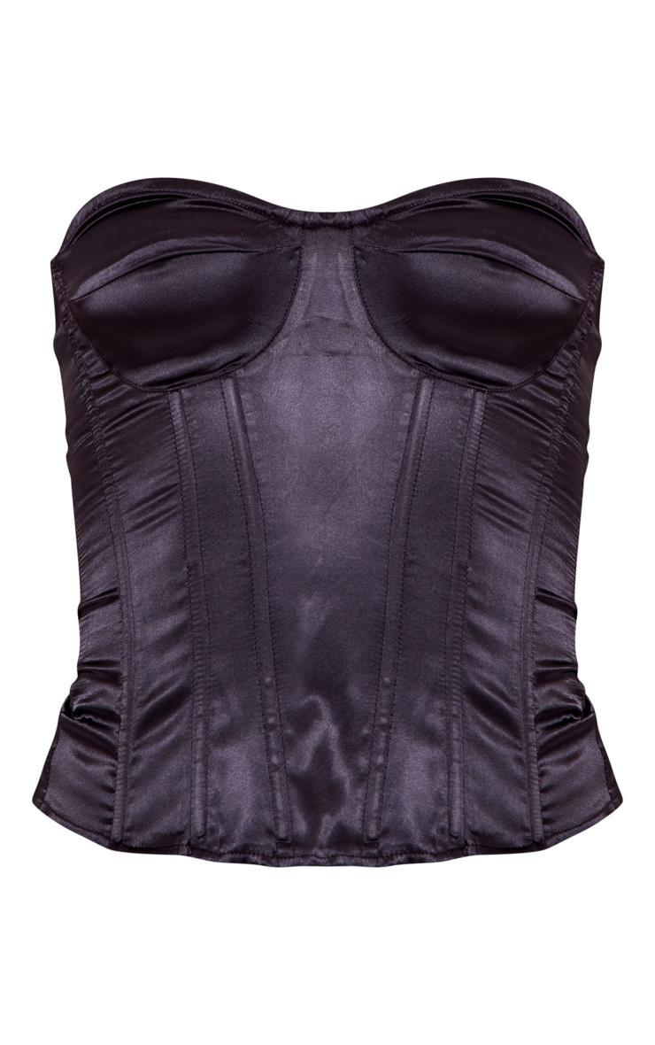 Black Satin Corset Product Image