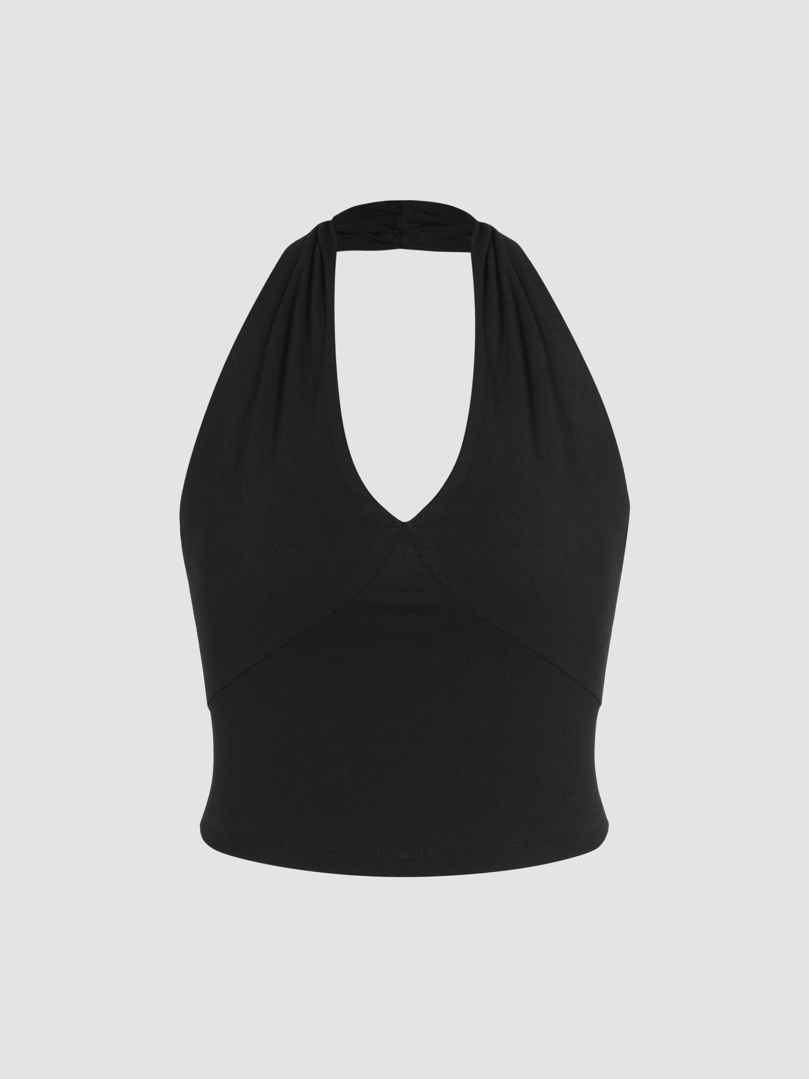 Jersey Halter Crop Cami Top Product Image