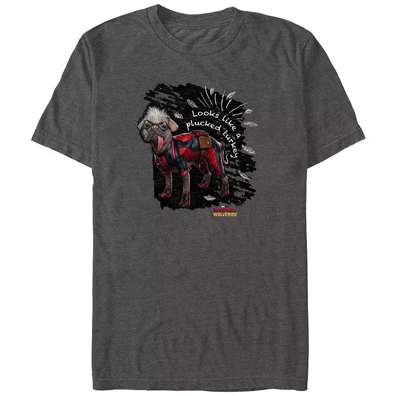 Big & Tall Marvel Deadpool & Wolverine Looks Like A Plucked Turkey Graphic Tee, Mens Grey Heather Product Image