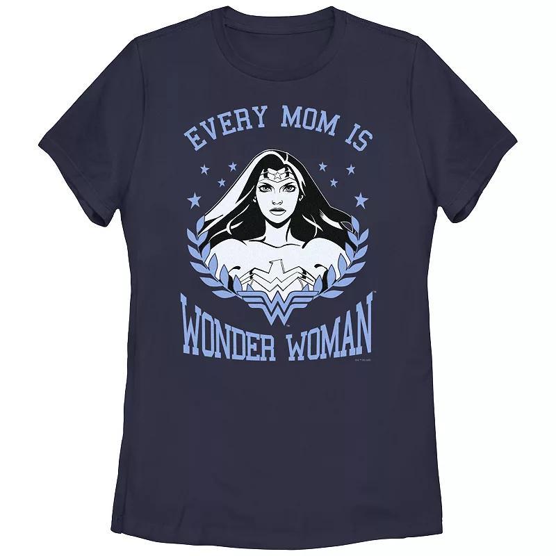 Juniors Warner Brothers Every Mom Is Wonder Woman Graphic Tee, Girls Blue product image