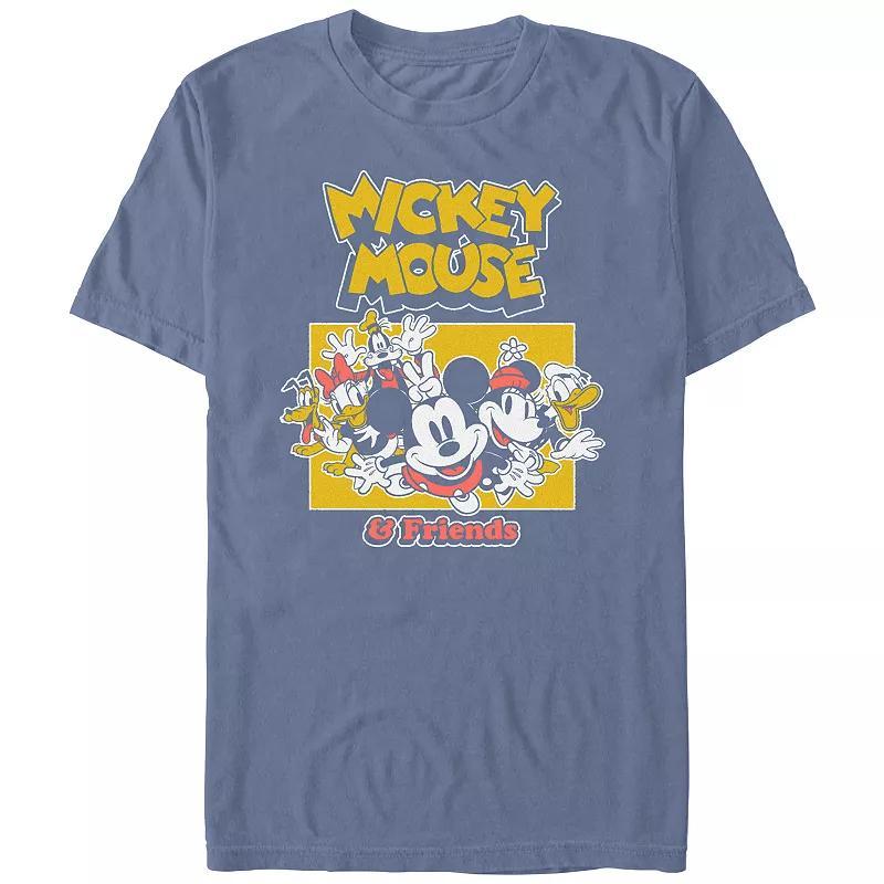 Mens Comfort Colors Disneys Mickey Mouse And Friends Happy Group Graphic Tee Product Image