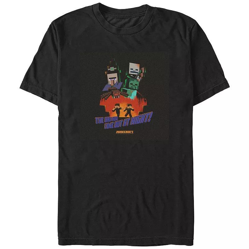 Mens Minecraft The Bad Mobs Come Out At Night Graphic Tee Product Image