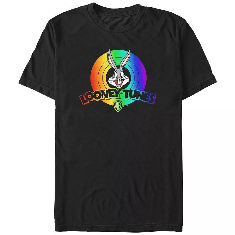 Mens Looney Tunes Rainbow Logo Graphic Tee Product Image