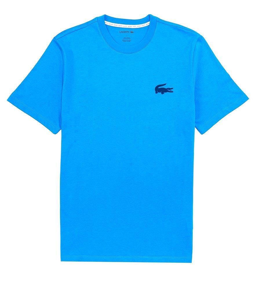 Lacoste Crew Neck Velour Crocodile Lounge T-Shirt Product Image