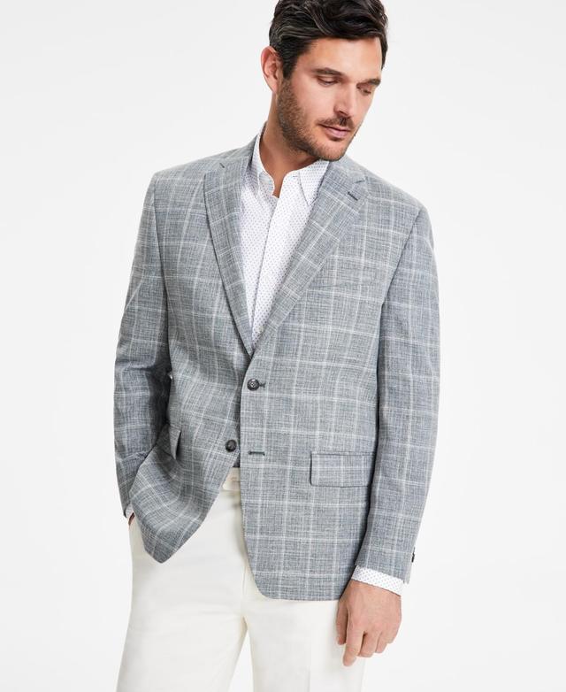 Michael Kors Mens Classic-Fit Windowpane Sport Coat Product Image