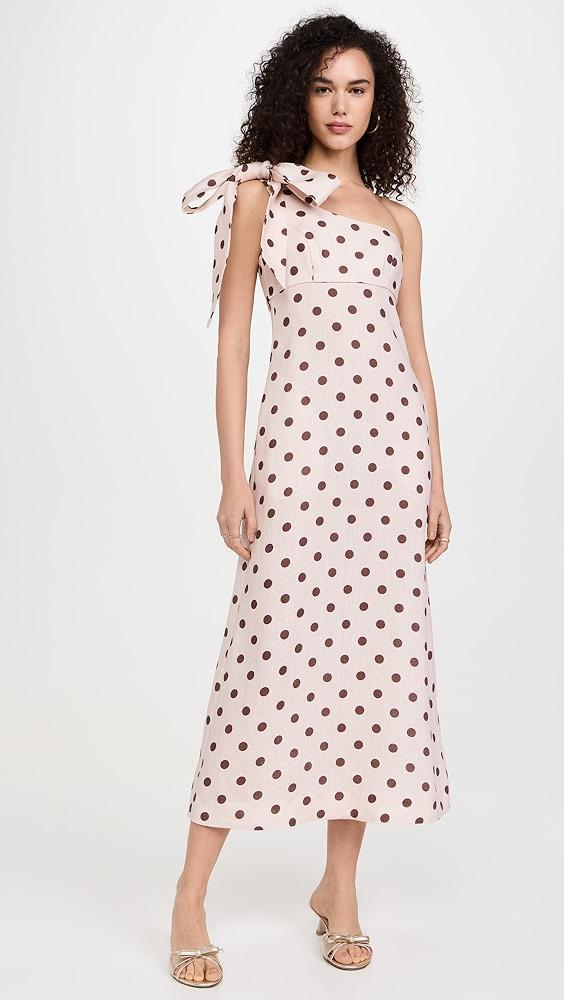 Zimmermann Acacia One Shoulder Midi Dress | Shopbop Product Image