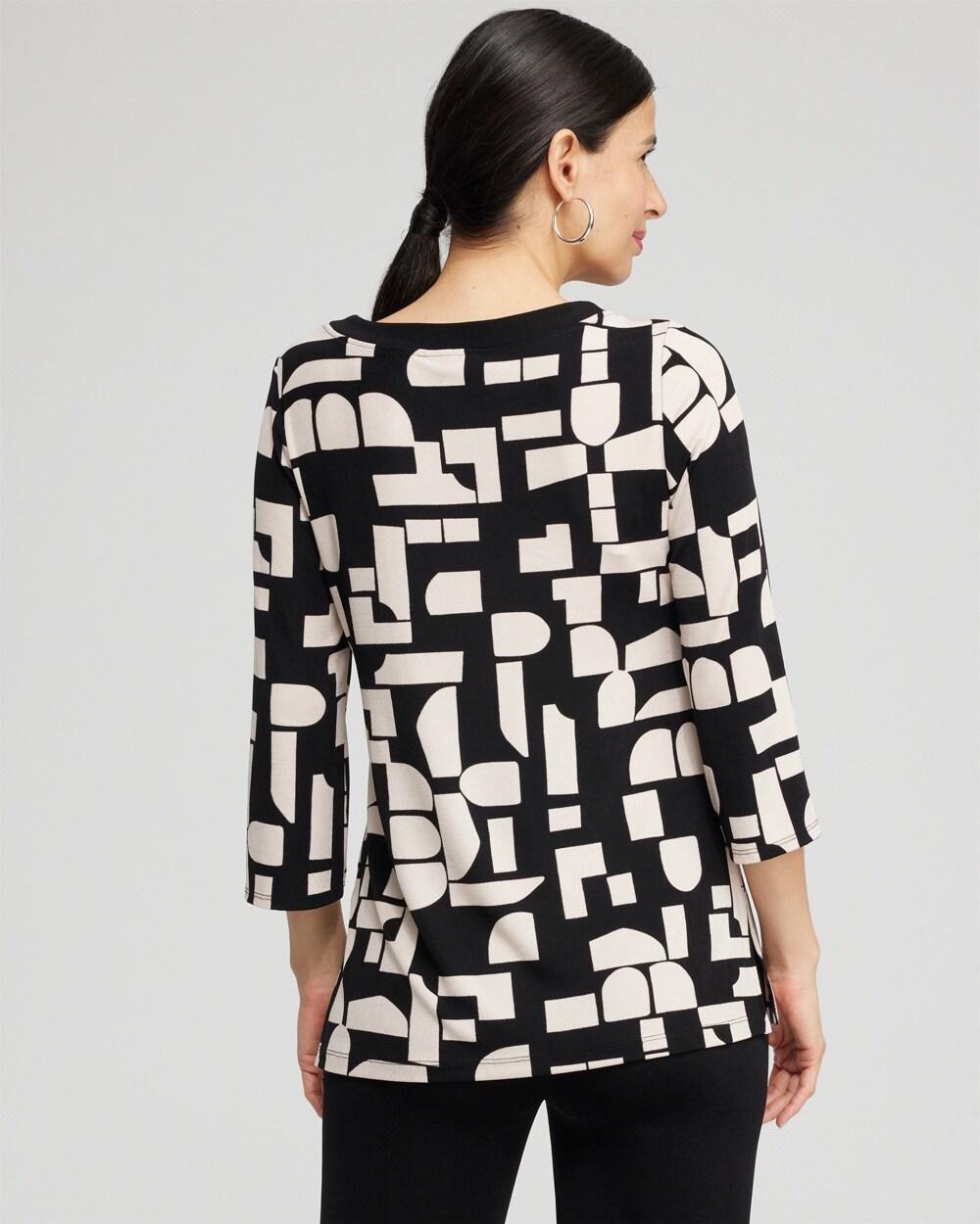 Travelers™ Block Print Split Neck Top Product Image