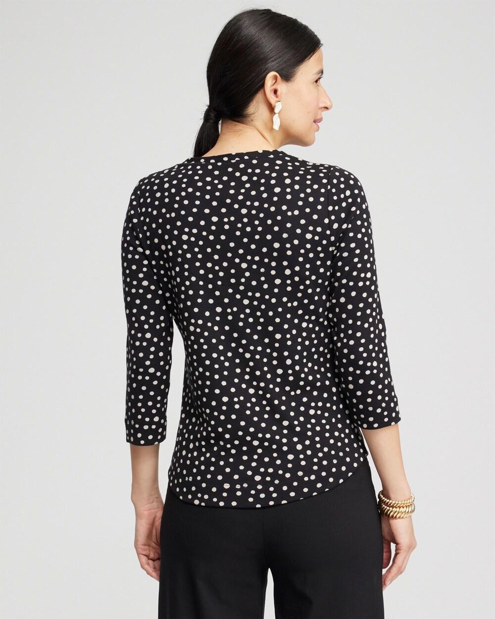 Polka Dot Everyday 3/4 Sleeve Tee Product Image