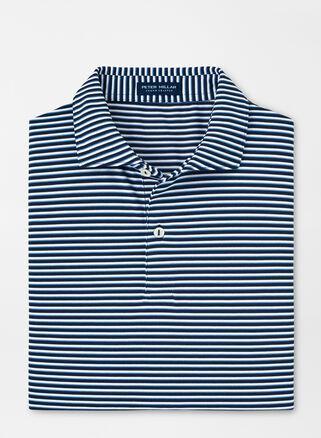 Peter Millar Mens Tempo Performance Mesh Polo | Color: Navy | Size: XL Product Image