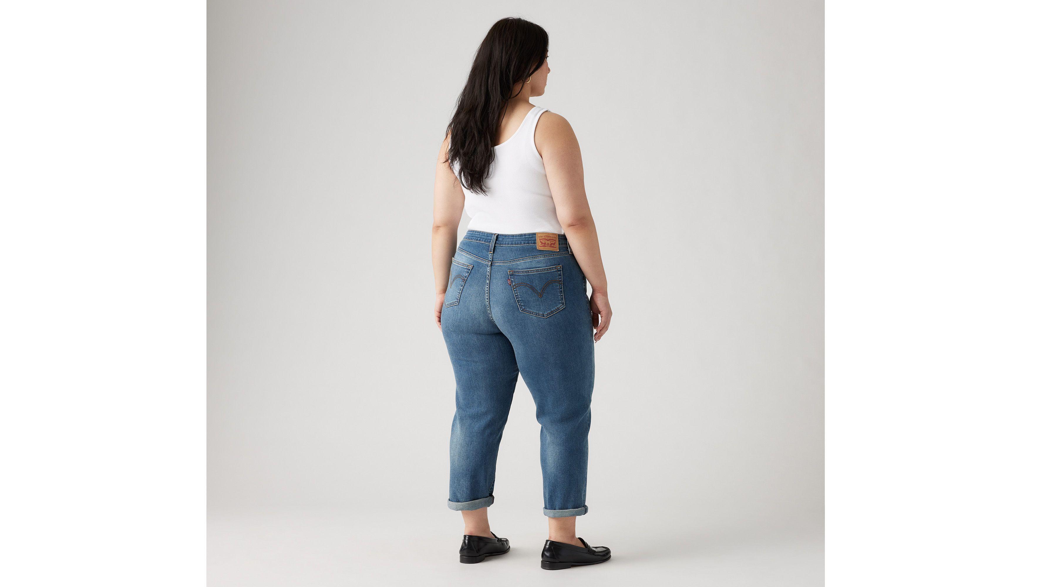 Boyfriend Mid Rise Women's Jeans (Plus Size) Product Image