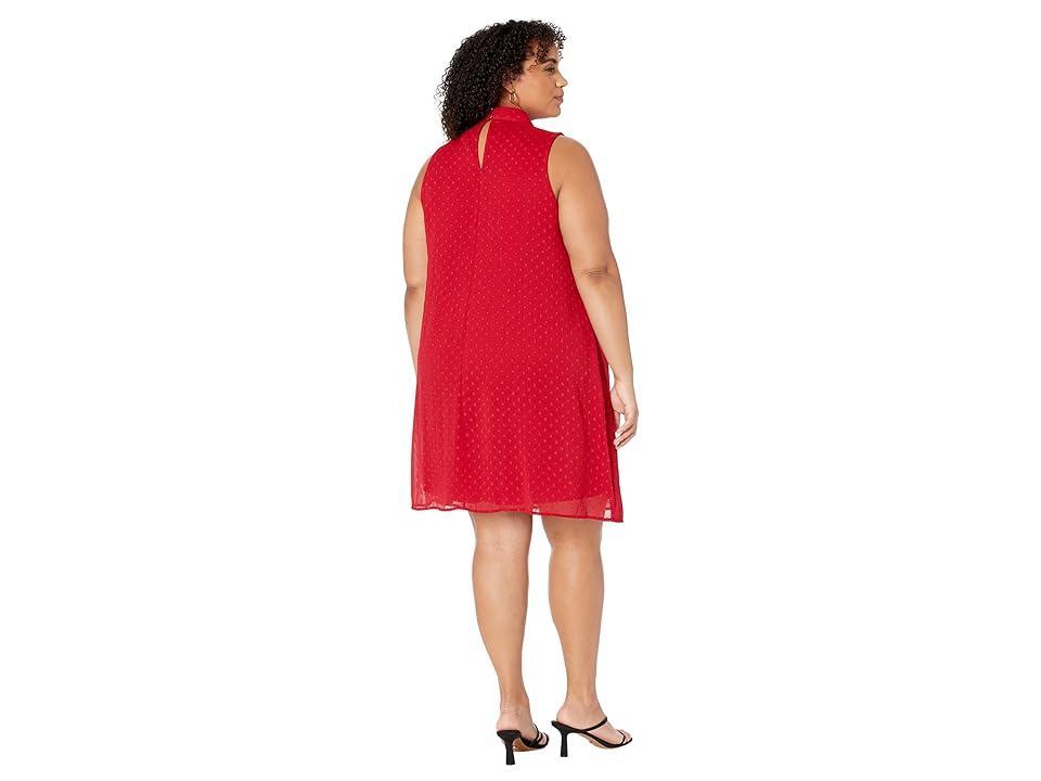 Tommy Hilfiger Fresh Clip Dot Sleeveless Dress (Chili Pepper) Women's Dress Product Image