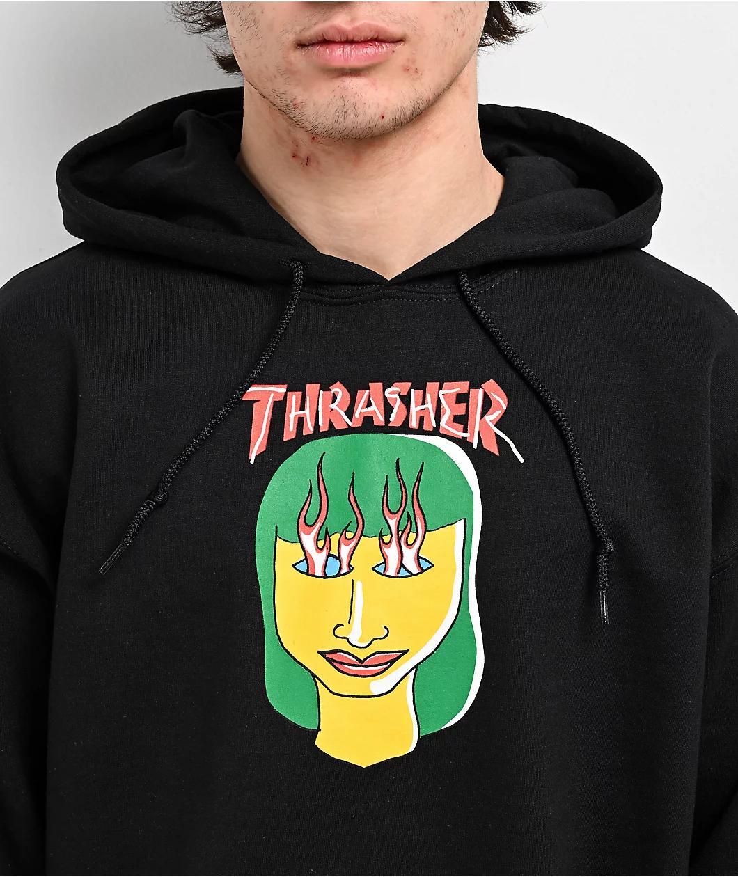 Thrasher Talk Shit Black Hoodie Product Image