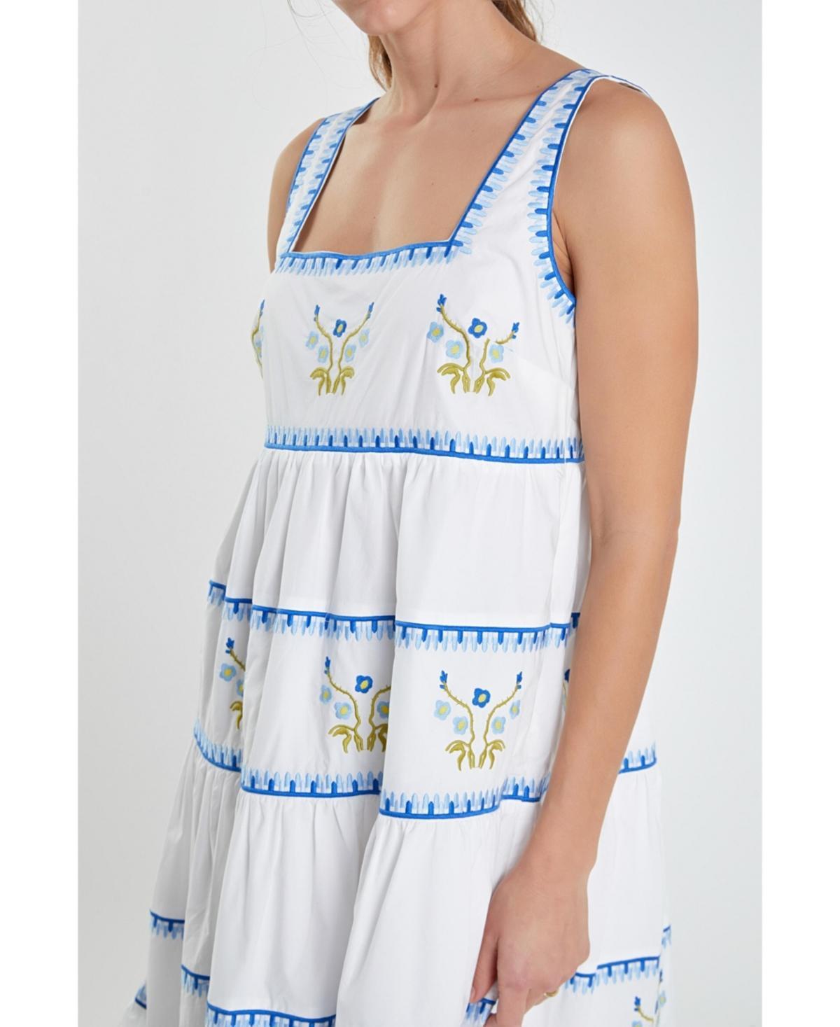 English Factory Womens Embroidered Midi Dress Product Image