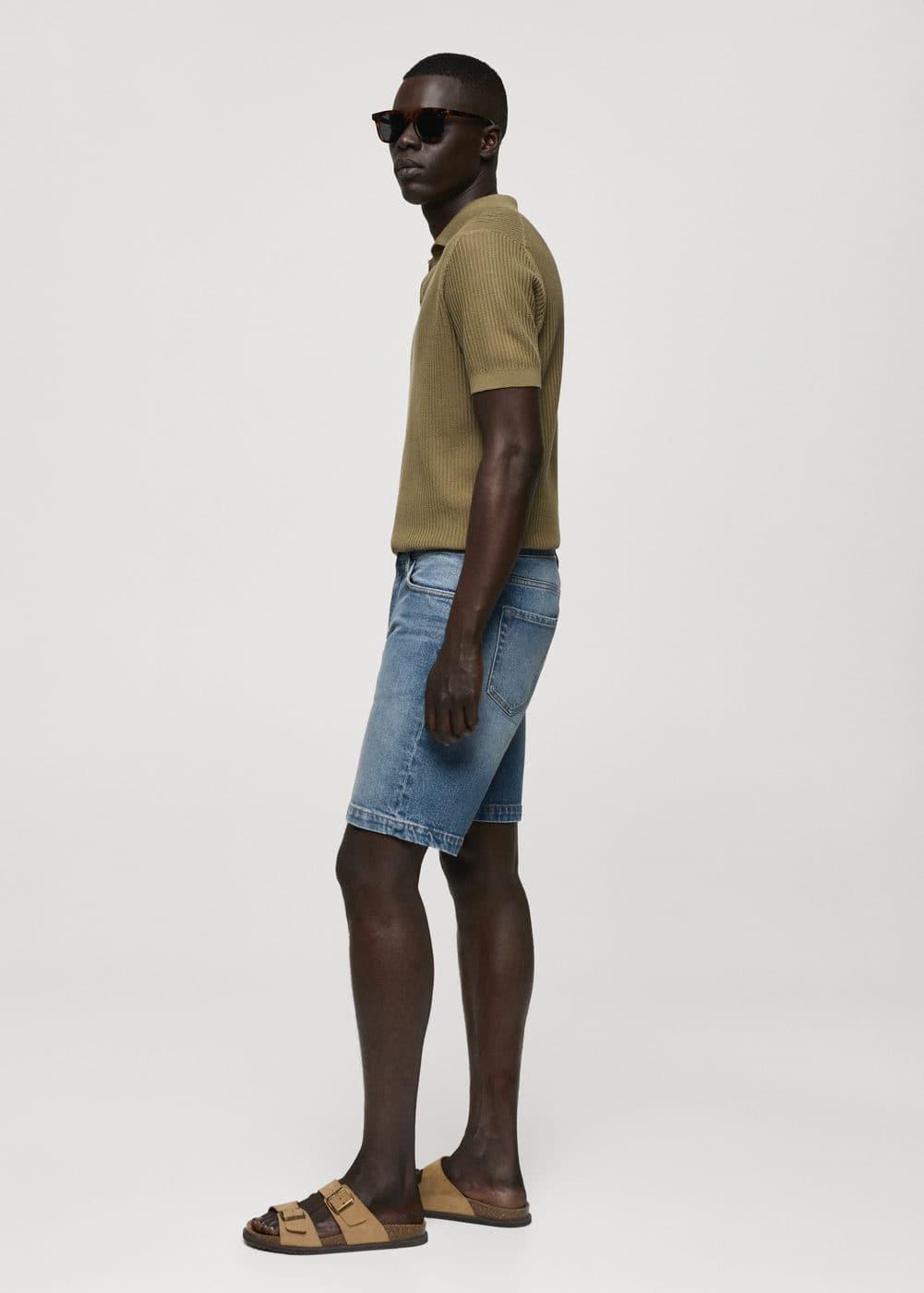 Mango Mens Denim Bermuda Shorts Product Image