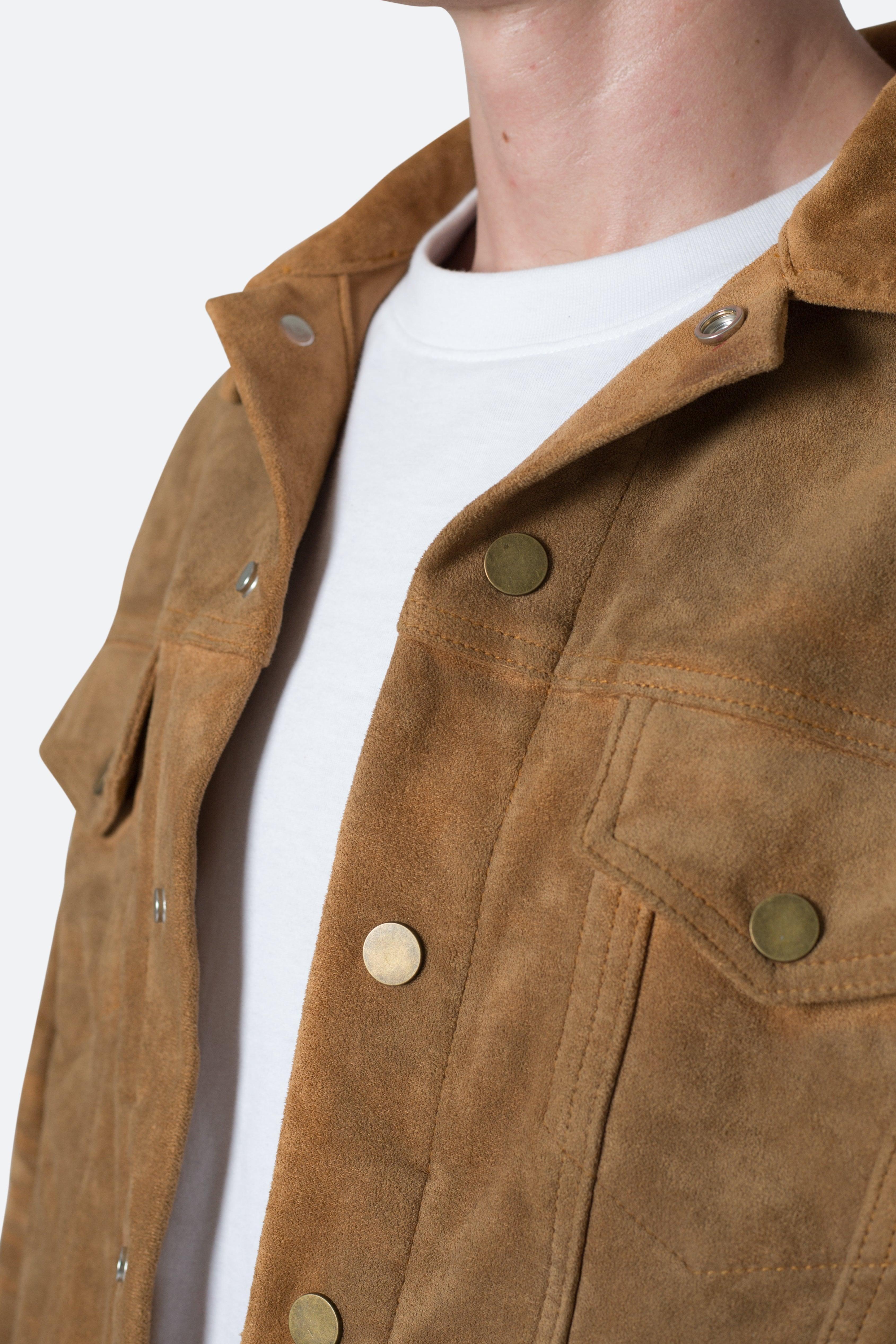 Suede Trucker Jacket - Brown Product Image