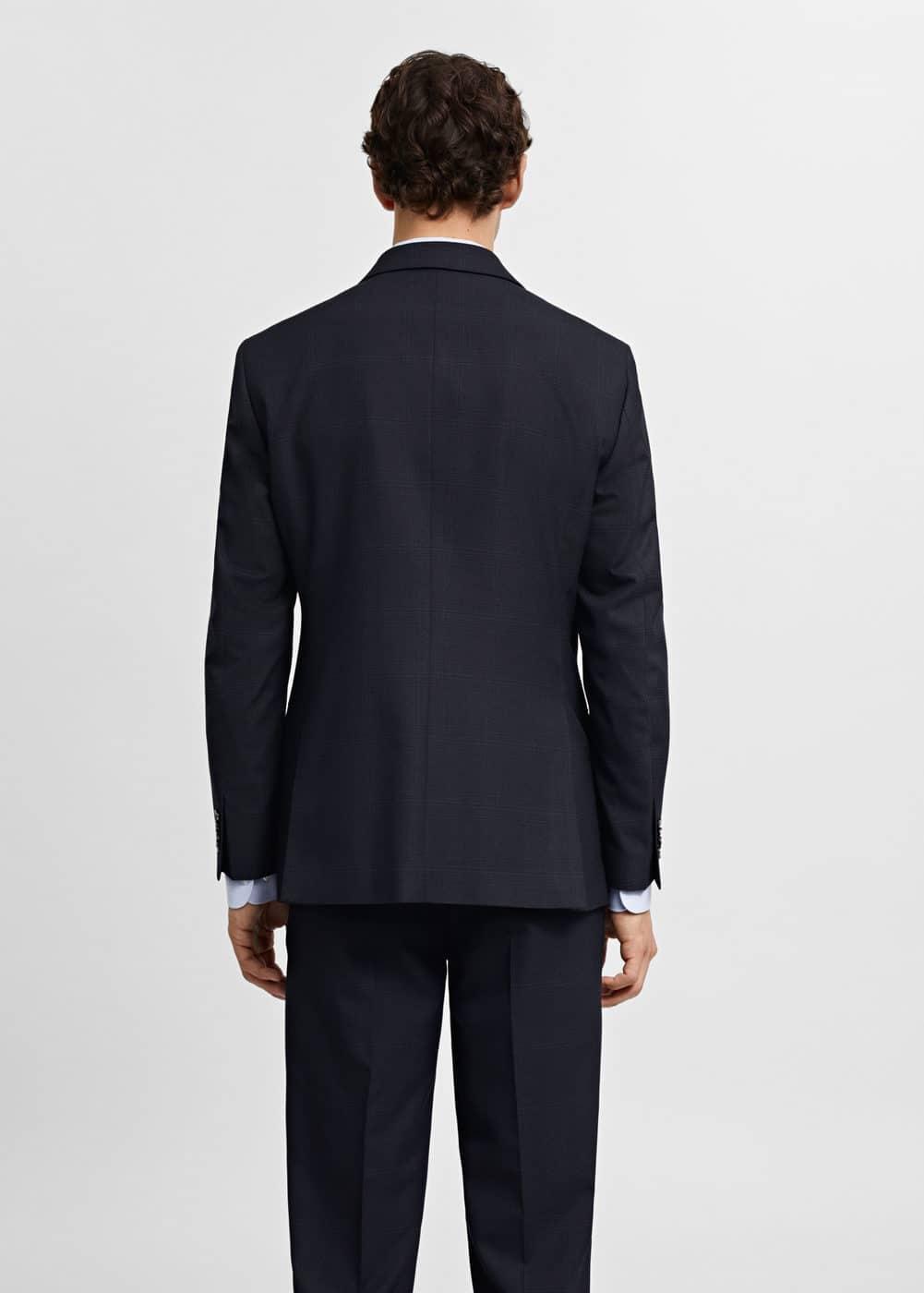 MANGO MAN - Stretch fabric slim-fit suit blazer dark navyMen Product Image