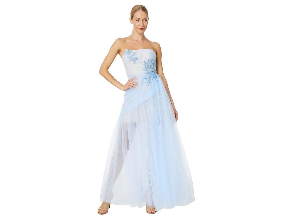 Womens Strapless Tulle Gown Product Image