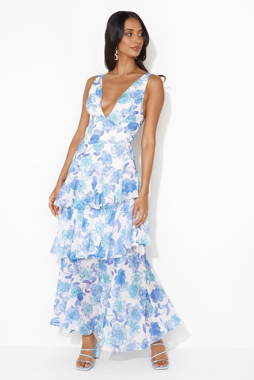 Fresh Oasis Maxi Dress Blue Product Image