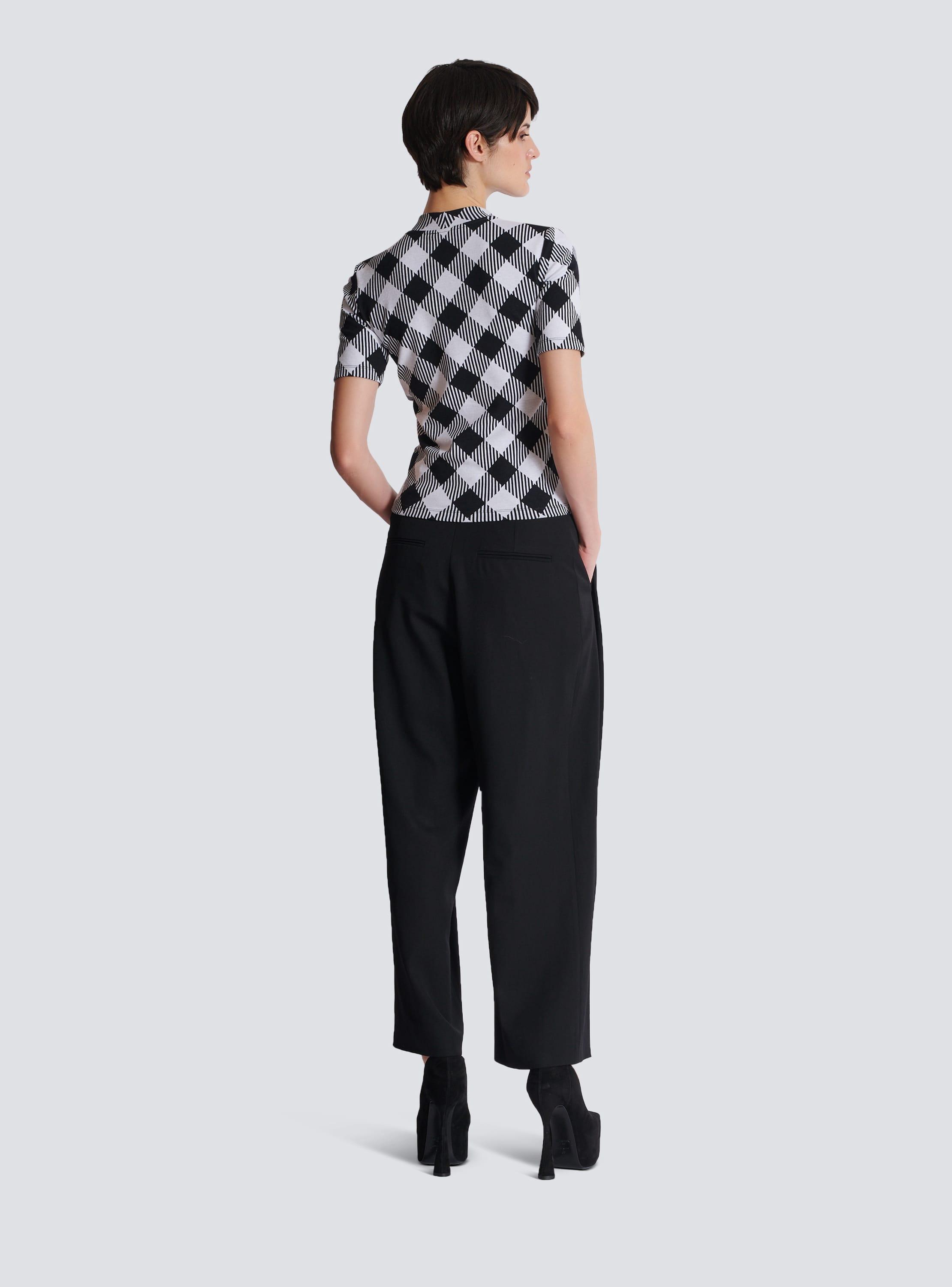 Gingham button T-shirt Product Image