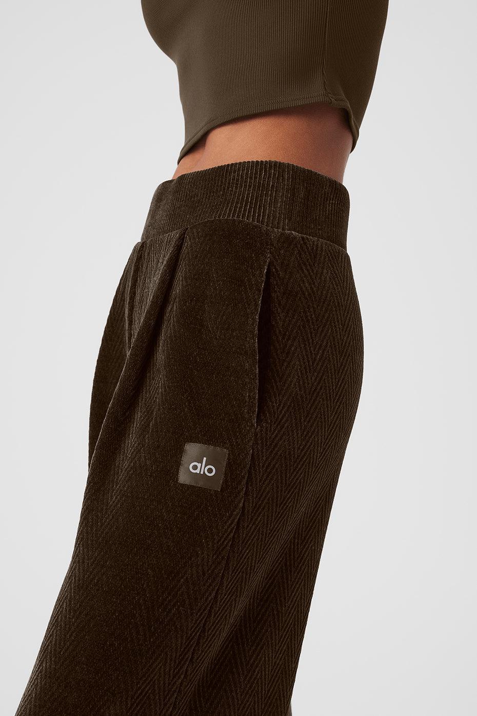 High-Waist Cozy Day Wide Leg Pant - Espresso Female Product Image