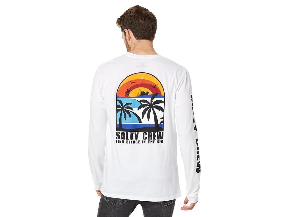 Salty Crew Men's Beach Day Premium Long Sleeve T Shirt  - White - Size: Small Product Image