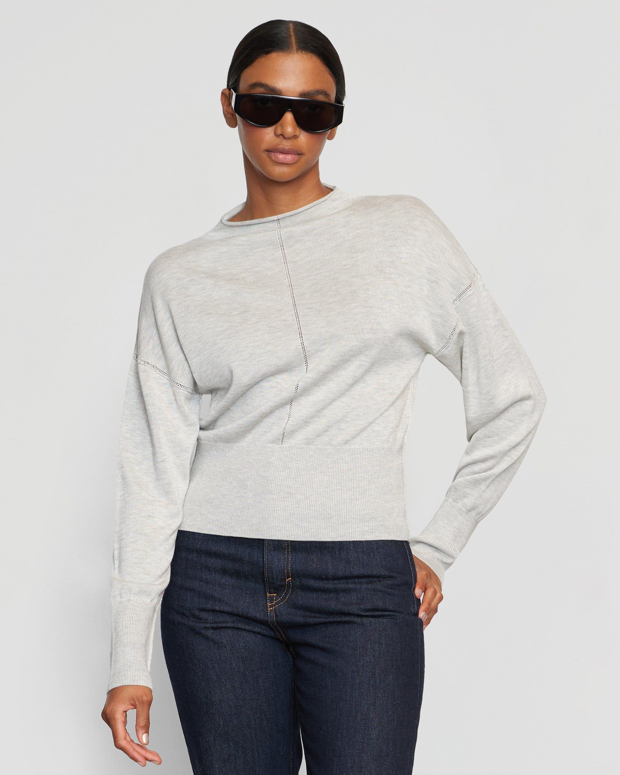 Jillian Pointelle Tencel-Wool Sweater Product Image