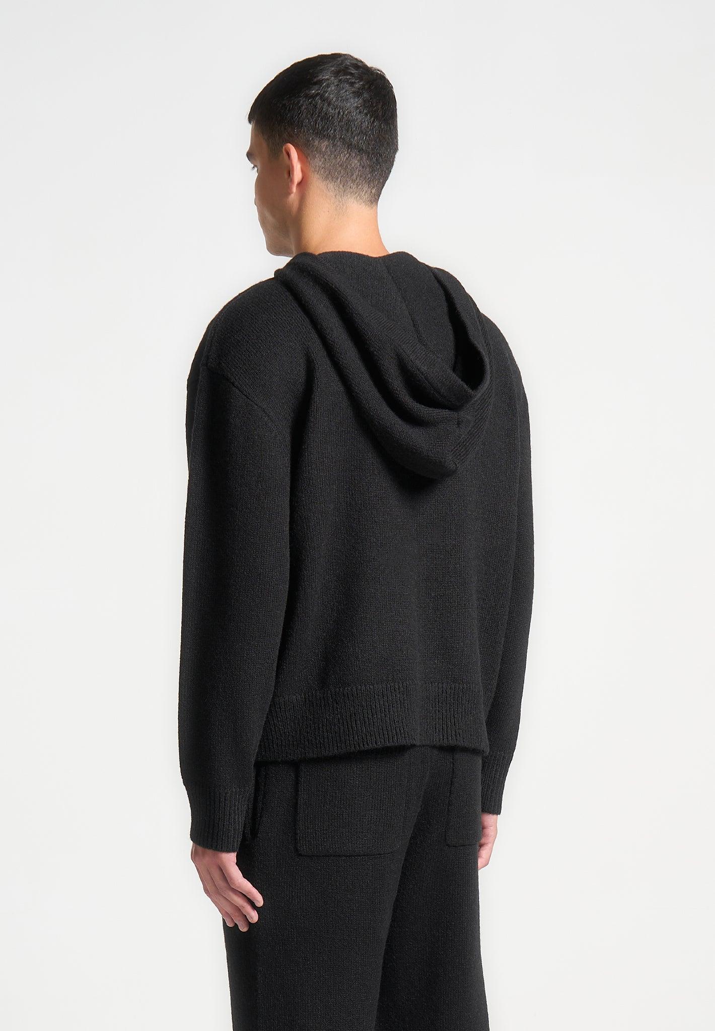 Signature Mohair-Blend Hoodie - Black Male Product Image