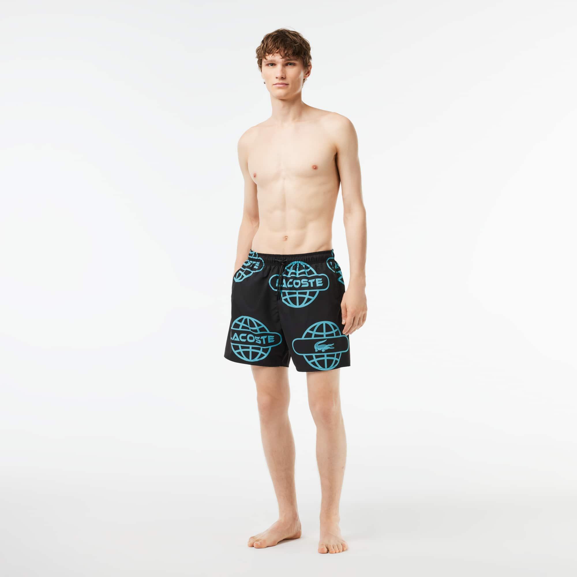 Lacoste Globe Print Swimsuit Product Image