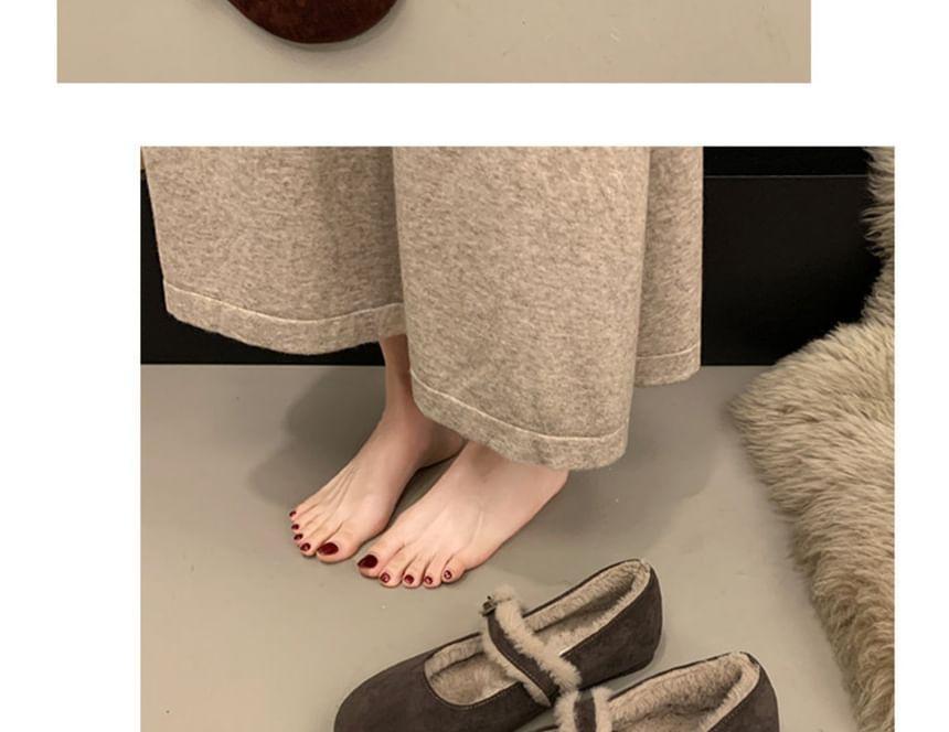 Fleece-Lined Mary Jane Shoes Product Image