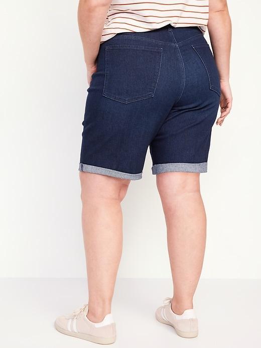 High-Waisted Wow Jean Shorts -- 9-inch inseam Product Image