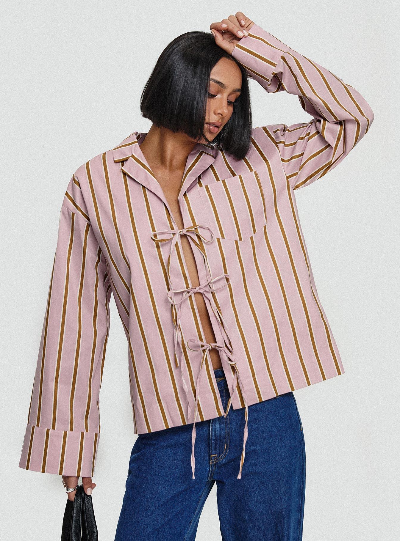 Spiri Shirt Pink Stripe Product Image