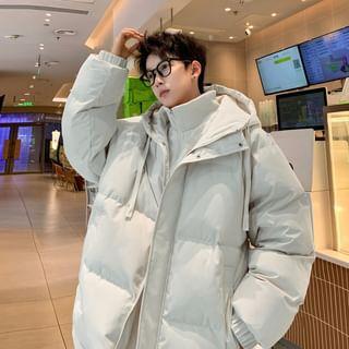 Mock Two-Piece Hooded Padded Jacket Product Image