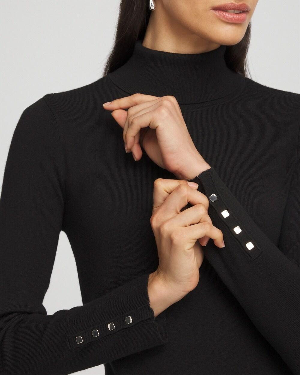 Women's Ecovero Button Cuff Turtleneck Sweater Product Image