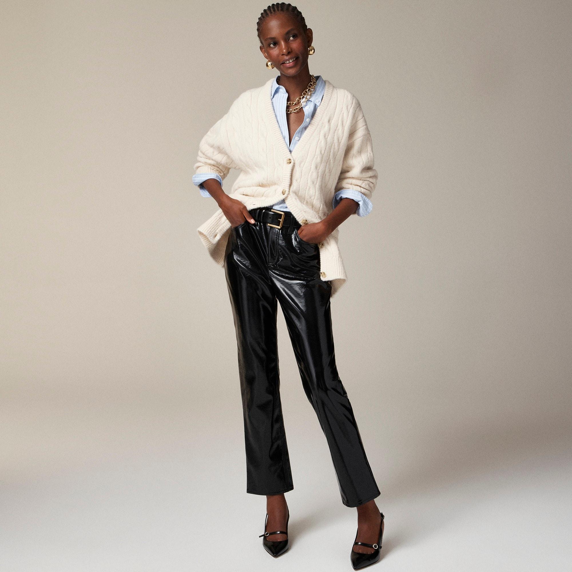 Classic straight pant in faux leather product image