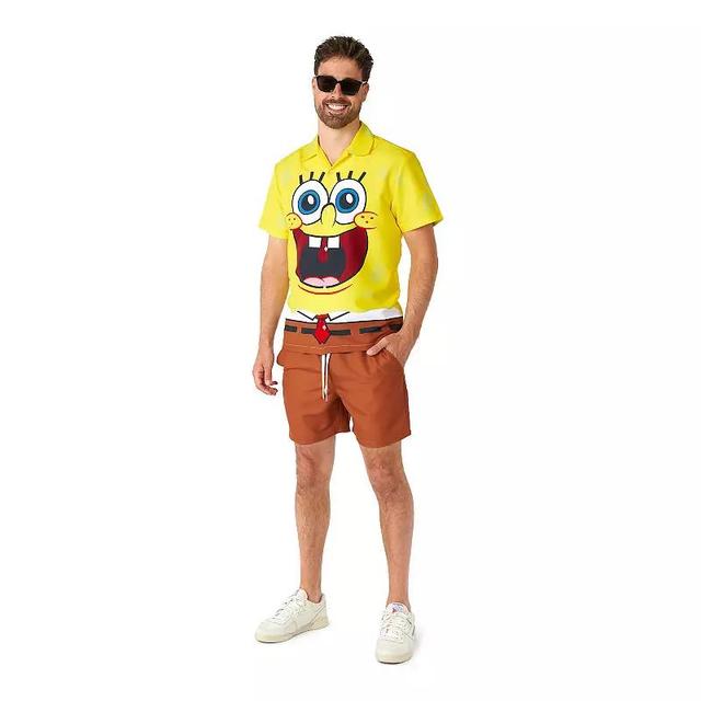 Mens SpongeBob Shirt And Short Set Product Image