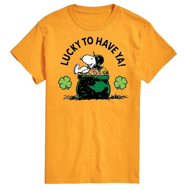 Mens Peanuts Lucky To Have Ya Tee Gold Product Image