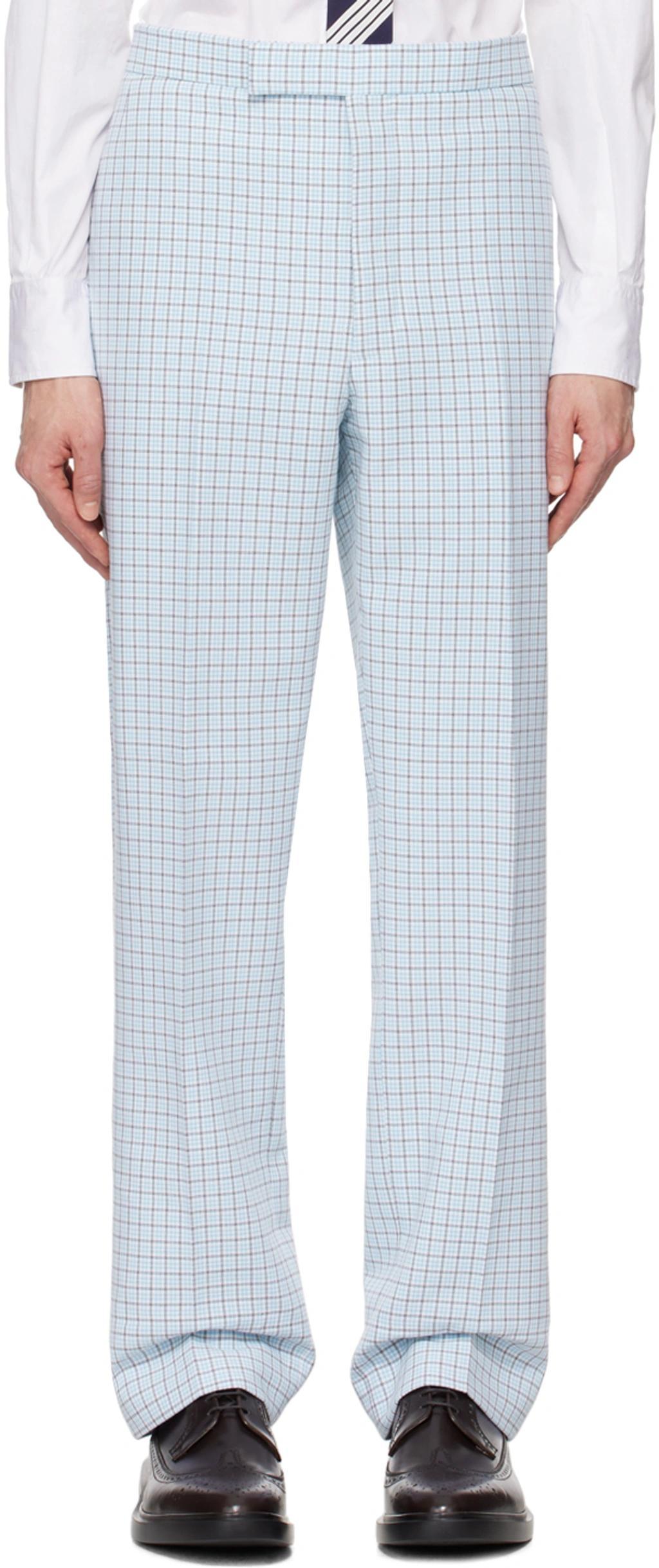 Blue Low-rise Trousers In 460 Medium Blue Product Image