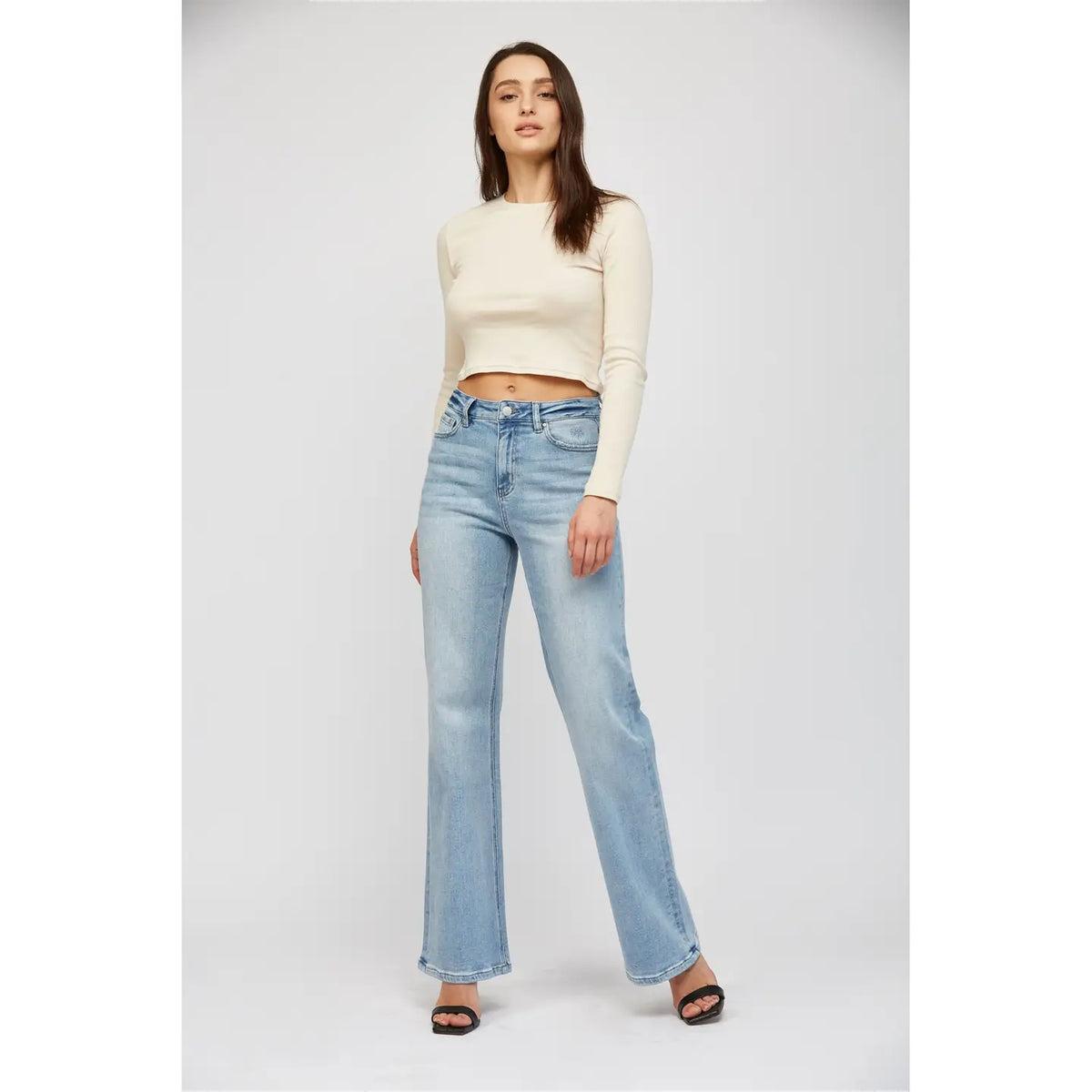 Mica Denim Super High Rise Wide Leg Jeans Product Image