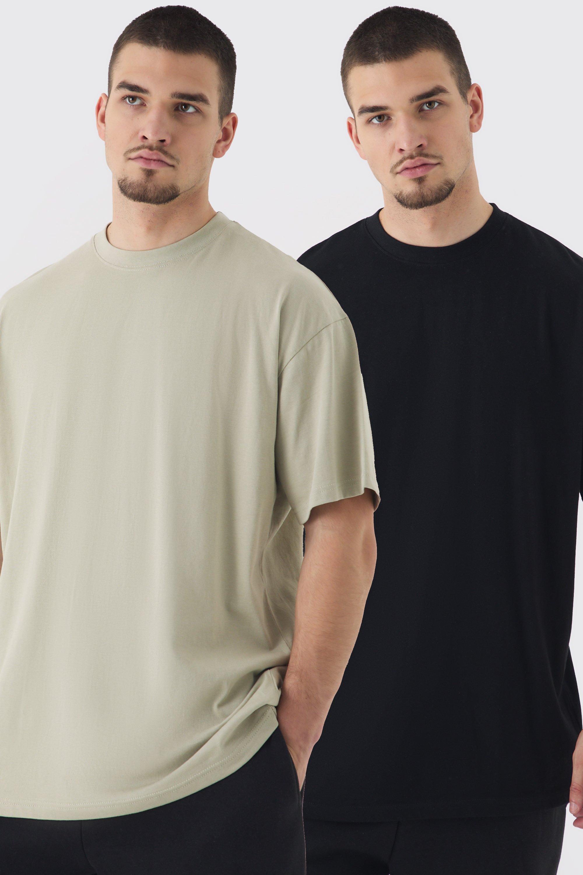 Tall 2 Pack Oversized T-shirt | boohooMAN USA Product Image