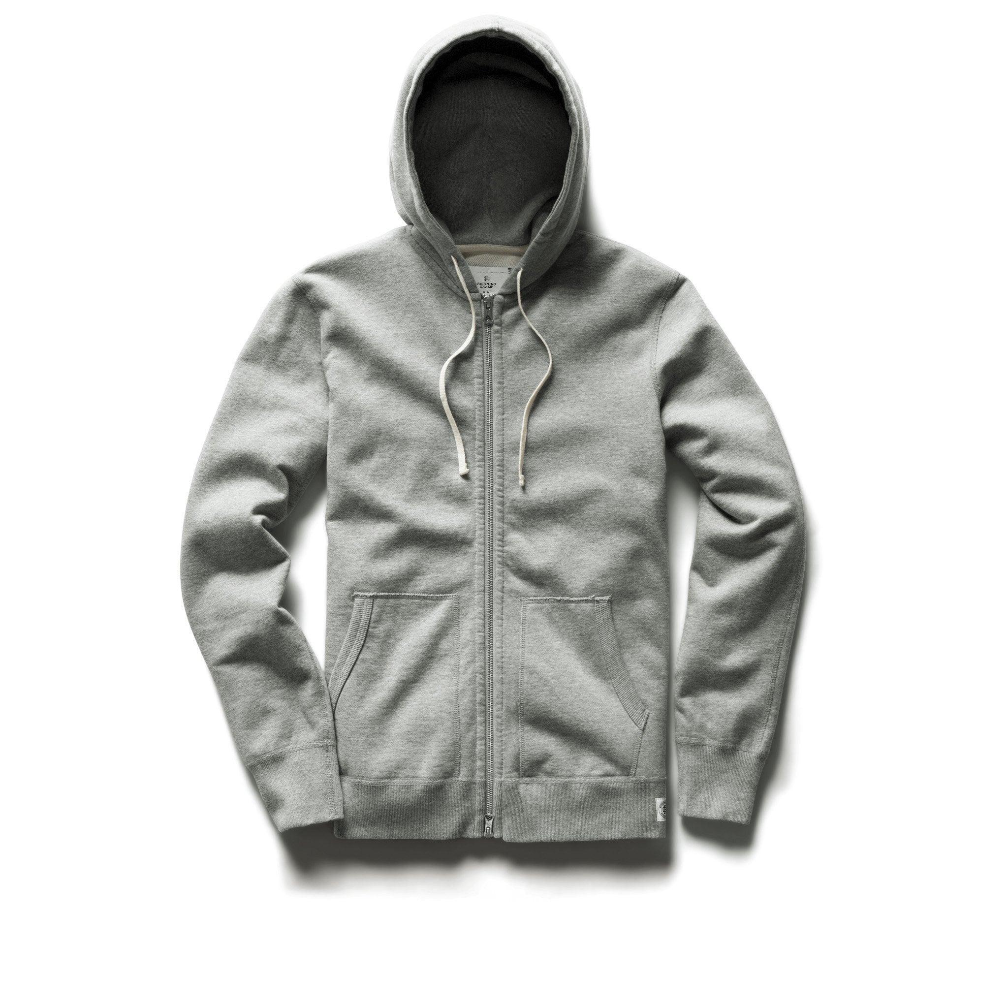 Midweight Terry Slim Zip Hoodie Male Product Image