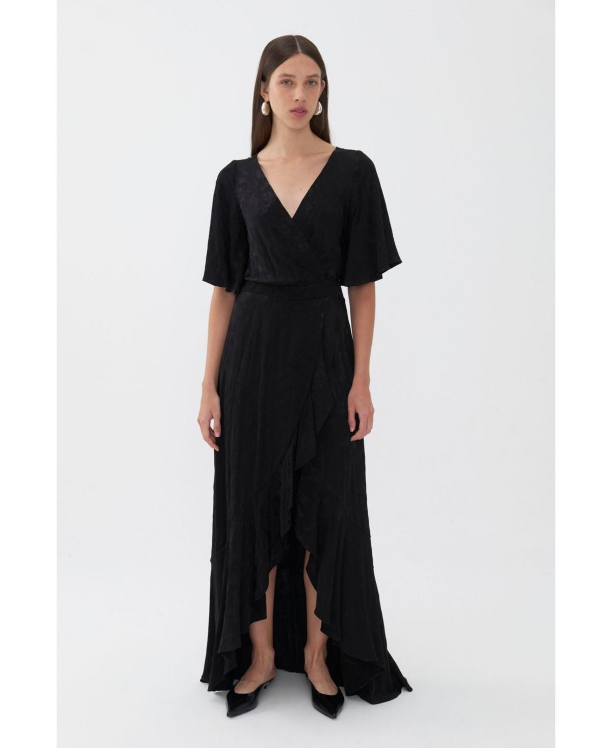 Nocturne Womens Asymmetric Flounce Dress Product Image