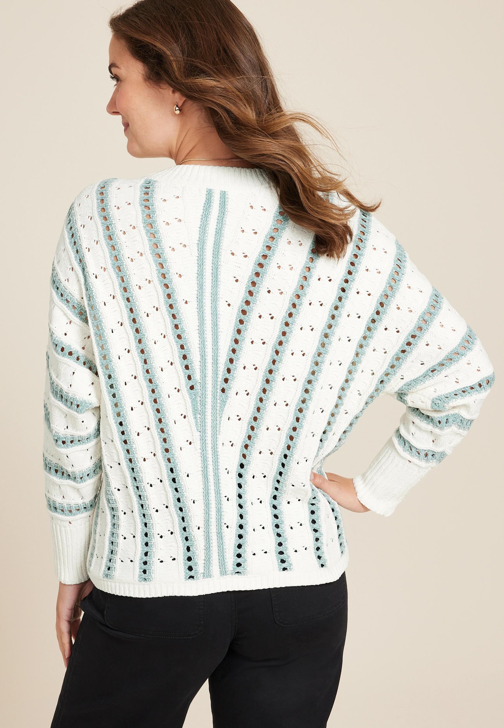 Chevron Stripe Dolman Sweater Product Image